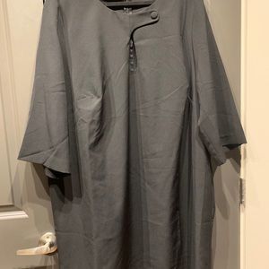 Eloquii Black Snap Sheath Dress with 3/4 Sleeves